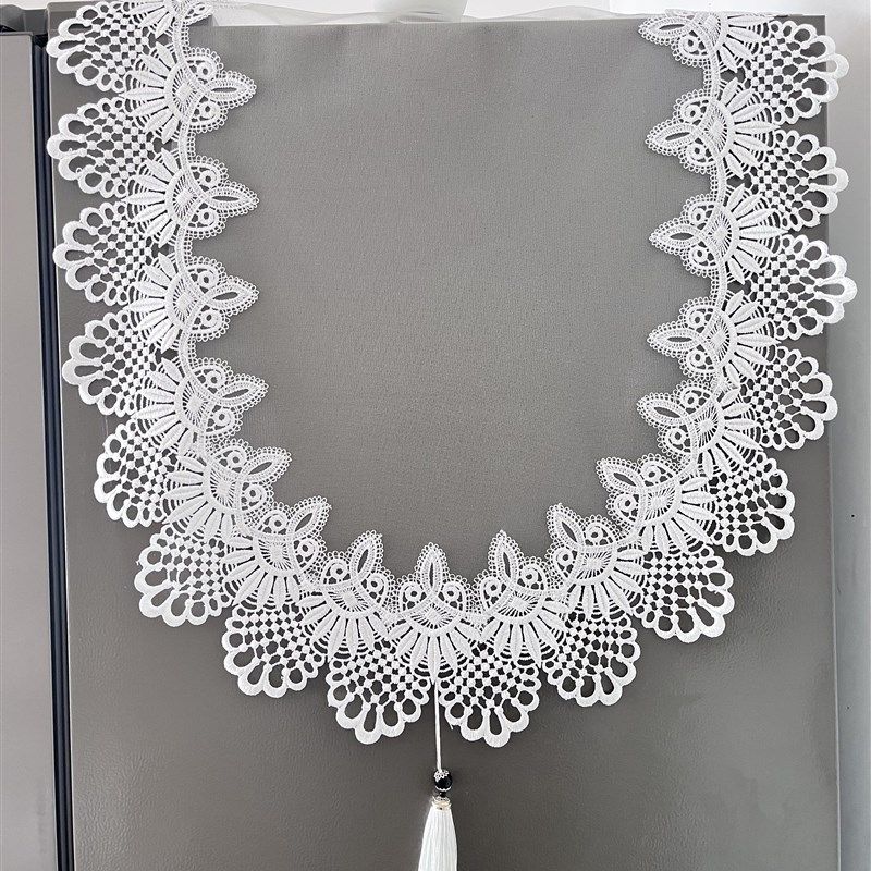 欧式水溶镂空冰箱盖巾椭圆形防尘盖布新款通用双开门防尘罩可定做,居家布艺,万能盖巾,淘宝优惠券,粉丝福利购,淘宝优惠卷