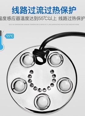 雾化器造雾机景观鱼缸雾化头水池喷雾三头五头鱼池彩灯圆形水雾器