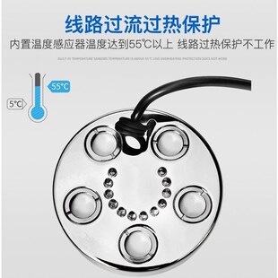 雾化器造雾机景观鱼缸雾化头水池喷雾三头五头鱼池彩灯圆形水雾器