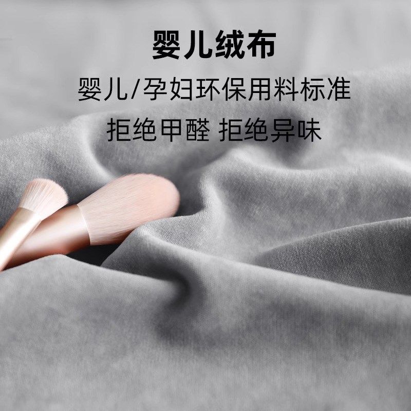 2026新品婴儿绒S护腰牀头靠垫榻榻米无牀头自立不倒不用粘可拆洗