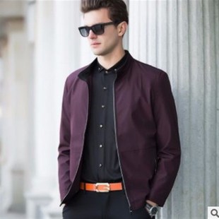 爸爸春装外套中年人春秋季薄款夹克衫40老爸上衣服50岁中老年男装