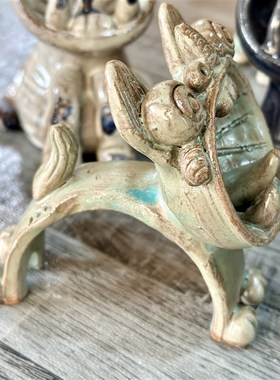 瓦猫云南大理南诏窑手工陶瓷猫创意礼品 装饰摆饰 可爱风格 寓意