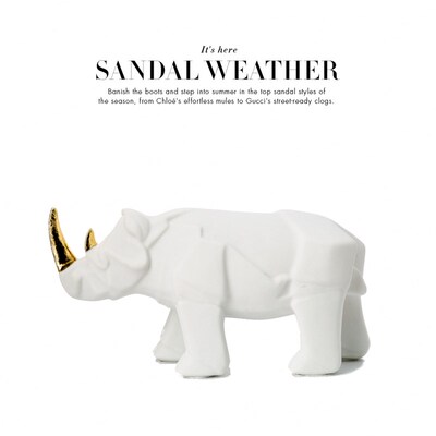 现代样板房家居装饰摆件儿童房犀牛软装饰品动物摆设黑色创意工艺