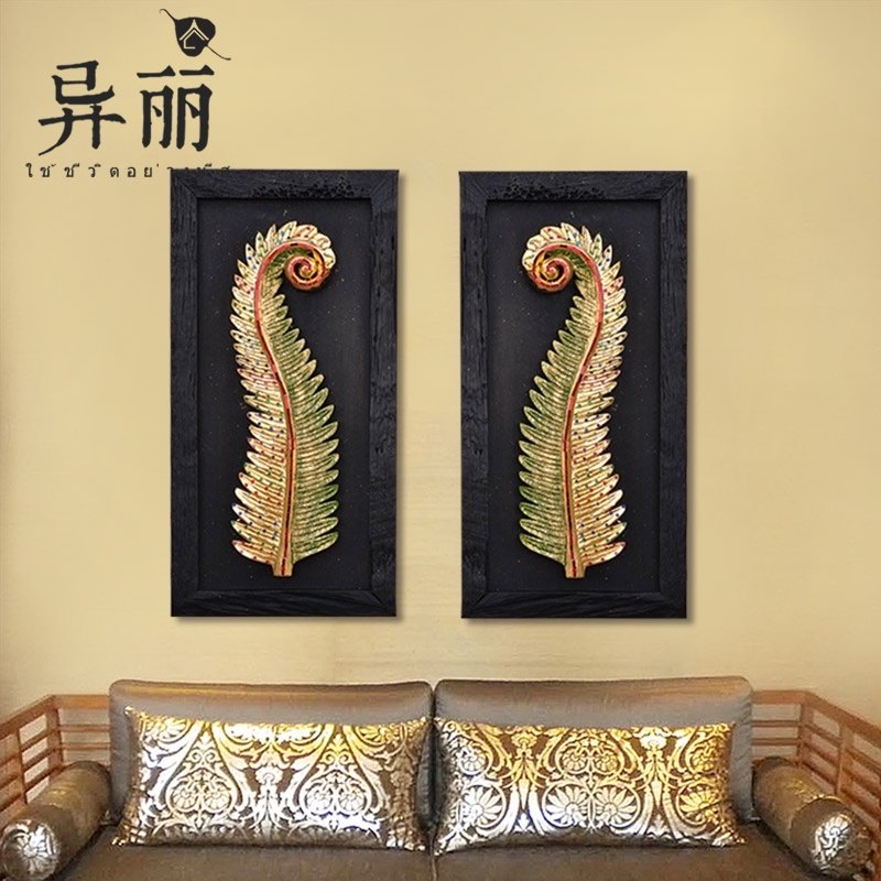 异丽泰国工艺品东南亚木雕装饰画走廊墙面挂饰背景墙装饰壁饰挂件