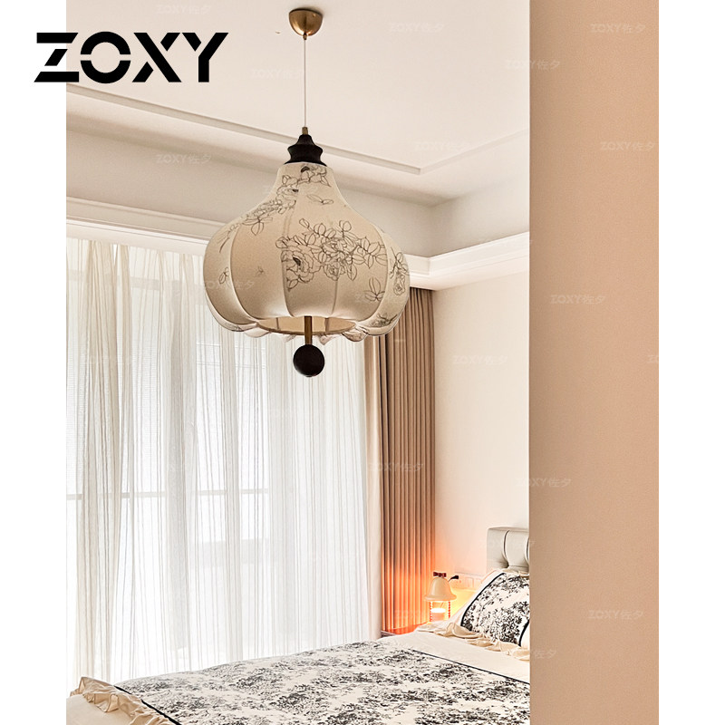 复古风法式卧室布艺小吊灯印花中古客厅餐厅吧台实木衣帽间灯具,家装灯饰光源,床头/玄关/吧台/过道吊灯,淘宝优惠券,粉丝福利购,淘宝优惠卷