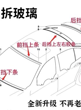 适用05-12款3系318i 320i 325i 328i 330i 335i 前后挡风玻璃胶条