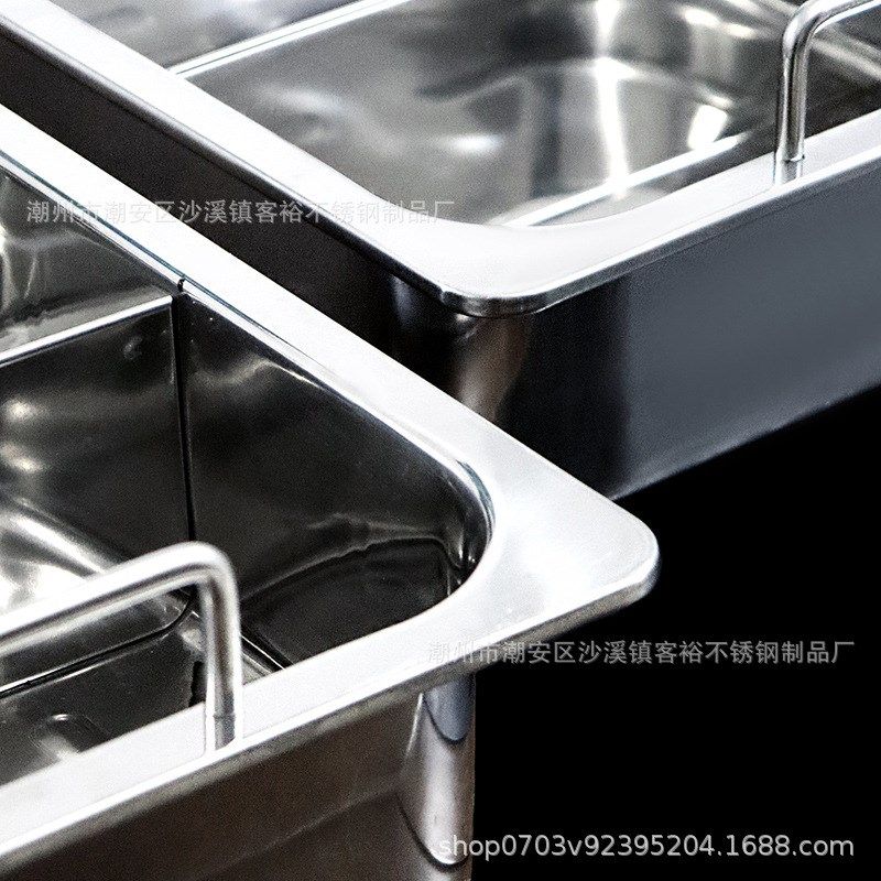 商用不锈钢方形火锅盆特厚带耳鸳鸯锅子母锅电磁炉专用火锅锅涮锅,厨房/烹饪用具,火锅,淘宝优惠券,粉丝福利购,淘宝优惠卷