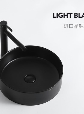 草绿色圆形台上盆陶瓷洗脸盆家用小尺寸洗手盆酒店客栈卫生间台盆