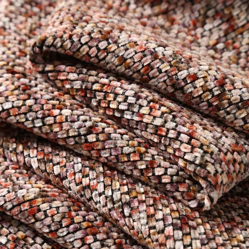 1加厚莫奈彩粗棉麻布料定制沙发垫罩实木靠背全包拉链