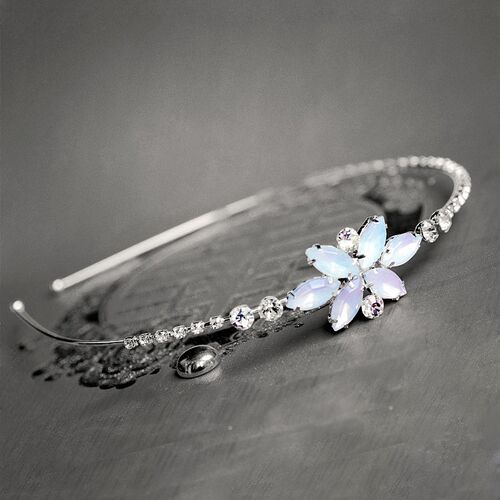 Pretty Baby Girls White Snowflake Beaded Hair Band Headband