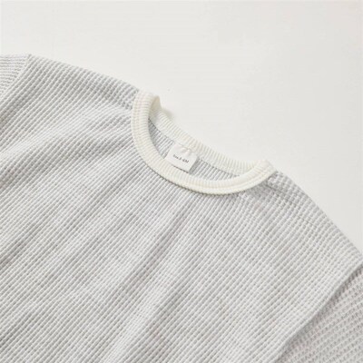 Korean Style Children Clothes Suit Waffle Cotton Pullover+Pa