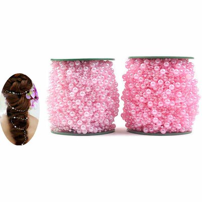 5 Meters Artificial Pearls Beads Chain Garland Flowers DIY W