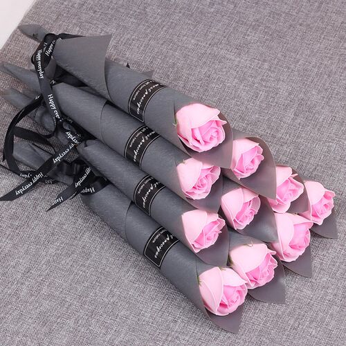 10/5Pcs Soap Rose Bouquet Valentines Day Gift for Fridend We