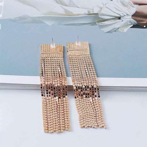 JURANs new personality temperament long rhinestone tassel e