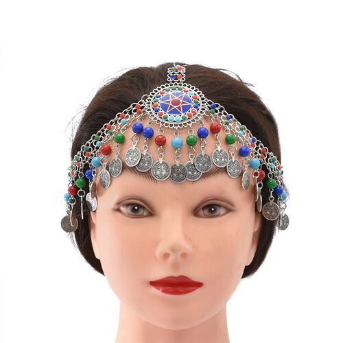 Afghan Coin Tassel Headbands Head Chains for Women Boho Trib