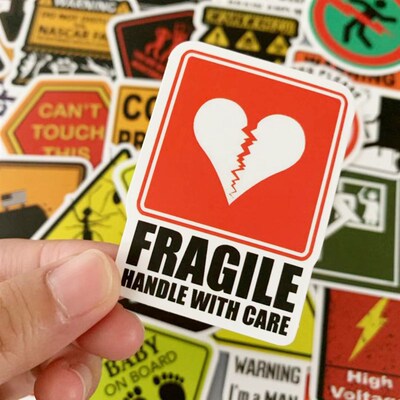 10/30/50PCS Warning ers Danger Banning Skateboard Fridge Gui
