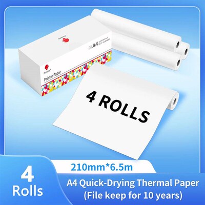 Phomemo 50/80/110mm A4/Letter Thermal Printer Paper Quick-dr