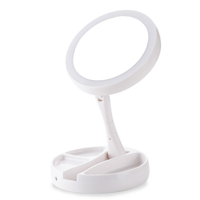 Led Two-sided 10x Magnifying Makeup Mirror 双面LED折叠化妆镜