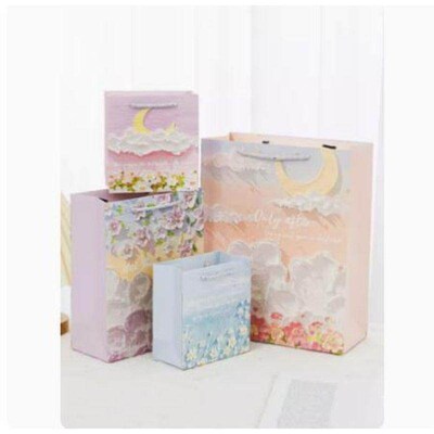 Cartoon Christmas paper kraft snack birthday hand bag礼品袋