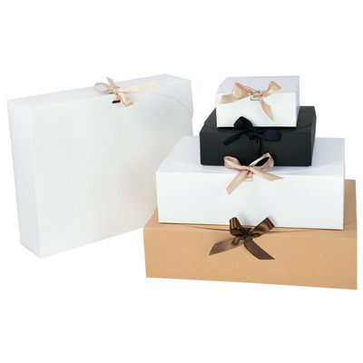 1pc Kraft White Black Gift Box Kraft Paper Packaging Boxes C