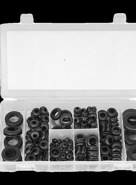 橡胶面护线圈黑色过线胶圈密封圈o型圈护配电箱电线保护环孔