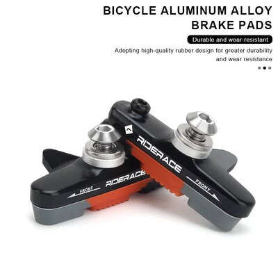 Bike Brake Shoes With Mud Trough Silent Aluminum Alloy Rim F