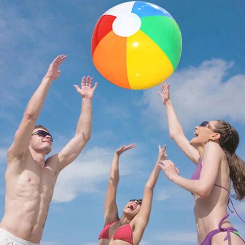 3 Pcs Inflatable Beach Ball Colorful Balloons Swimming Pool