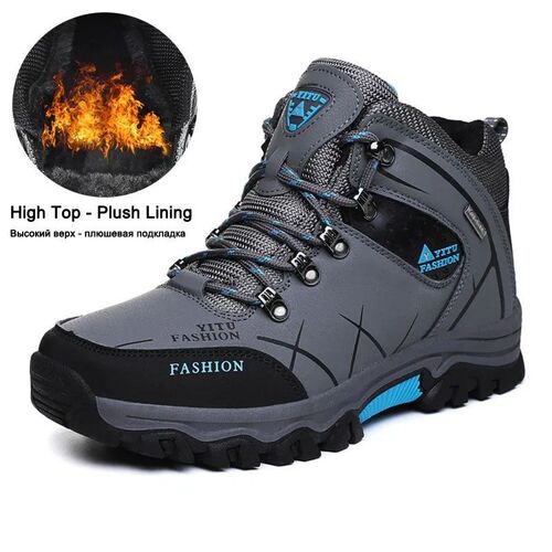 Winter Men Snow Boots Plush Big Size 47 46 Outdoor Mens Snea