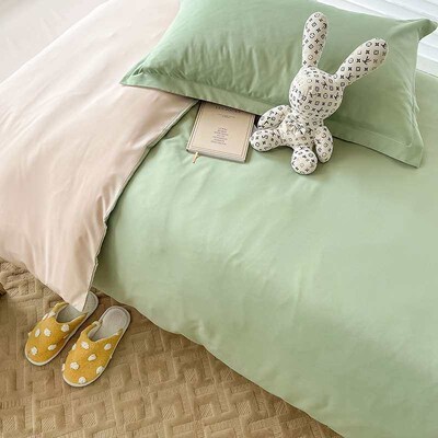 Dormitory Three-Piece Set School Bedding Washed Cotton Bed S