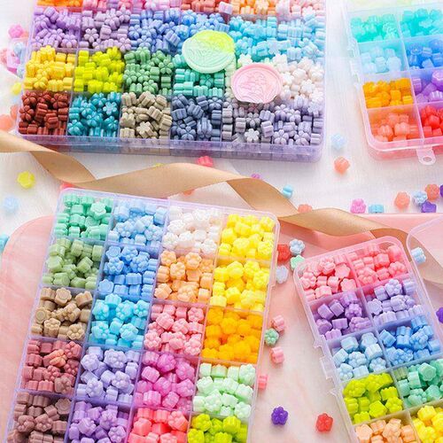 1Set Retro Sealing Wax Seal Stamp Kit Colorful Mix Beads DIY