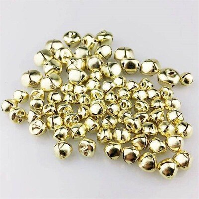 100 Pieces Jingle Bells 15mm Metal Jingle Bells Mini Craft