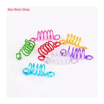 Metal Spring African Hair Rings Beads Cuffs Tubes Charms Dre