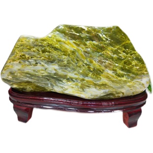 精品蓝田玉原石山形石头观赏石客厅办公桌装饰旺财靠山奇石摆件