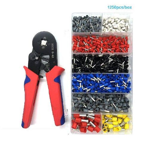 Ferrule Crimping Pliers Tool Wire Stripper Hand Crimp Set