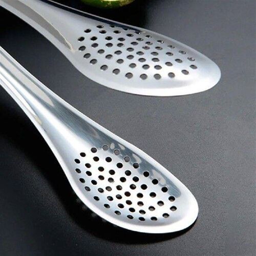 Silver Cooking Tongs Hollow Chuck Kitchen Bar Utensils