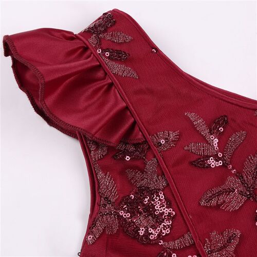 Girl Flower Sequins Christmas Dress for Kids Birthday Prince