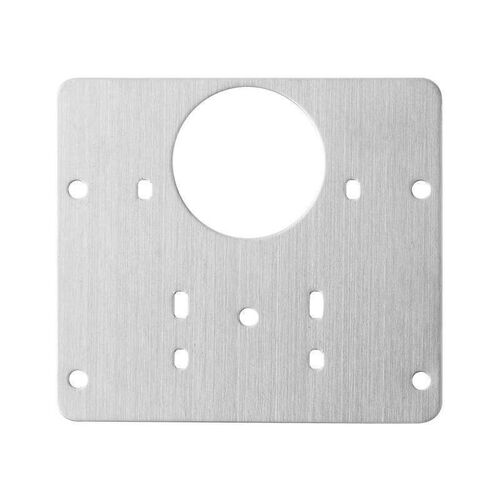Hinge mounting plate, cabinet door panel, hinge fixing plate