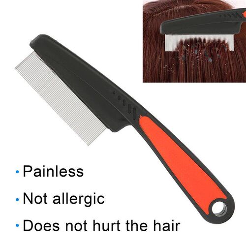 Head Lice Comb Lice Nit Removal Hair Comb Stainless Steel Fi