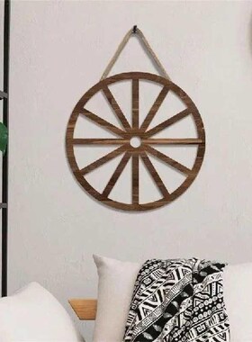 Wood Wheel Decor Wall Mounted Wheel Decor Portable Rustic
