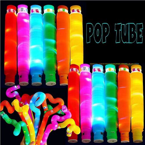 LED Flash Pop Tubes Sensory Toy For Adult Sress Relieve Toys