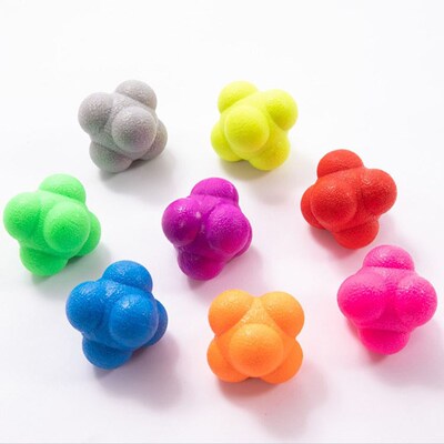 1Pc Hexagonal Reaction Ball Silicone Agility Coordination Re