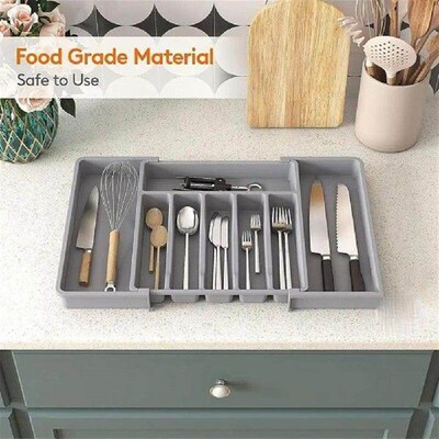 Cutlery Box Expandable Kitchen Drawer Organizer Adjustable