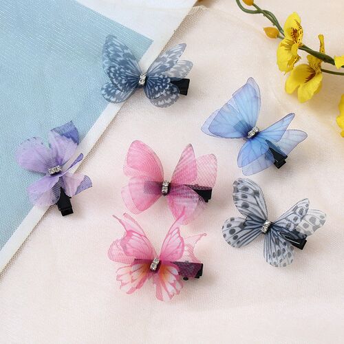 Candy Color Fashion Butterfly Hair Clips for Women Baby Girl