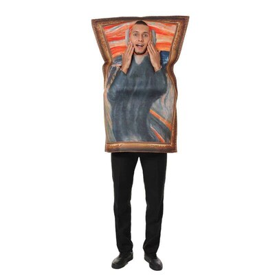 Halloween Adult Cosplay Funny Scream Mural Costumes Unisex S