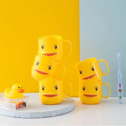 Yellow Duck Childrens Cup for Rinsing and Toothbrush Holdin