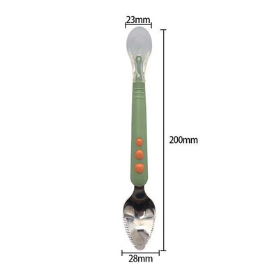 Baby Fruit Scraping Mud Spoon Feeding Spoon Soft Silicone Sp