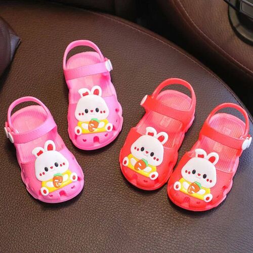 Cartoon Rabbit Sandals Summer Baby Girls Shoes Home Anti Sl