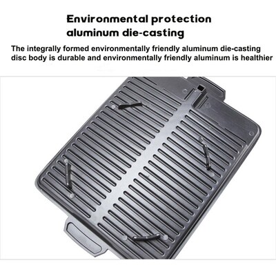 Portable Korean BBQ Grill Pan Non-Stick Charcoal Grill Plate
