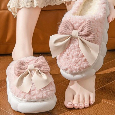 Cotton slippers for Women Autumn and Winter Thick Sole