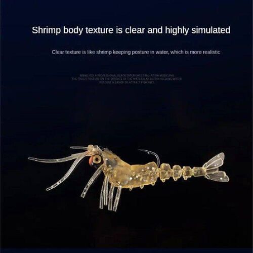 1~10PCS Luminous Glow Shrimp Lure Artificial Bait  Soft